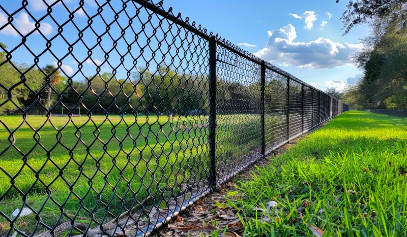 Repaired Chain-Link Fence
