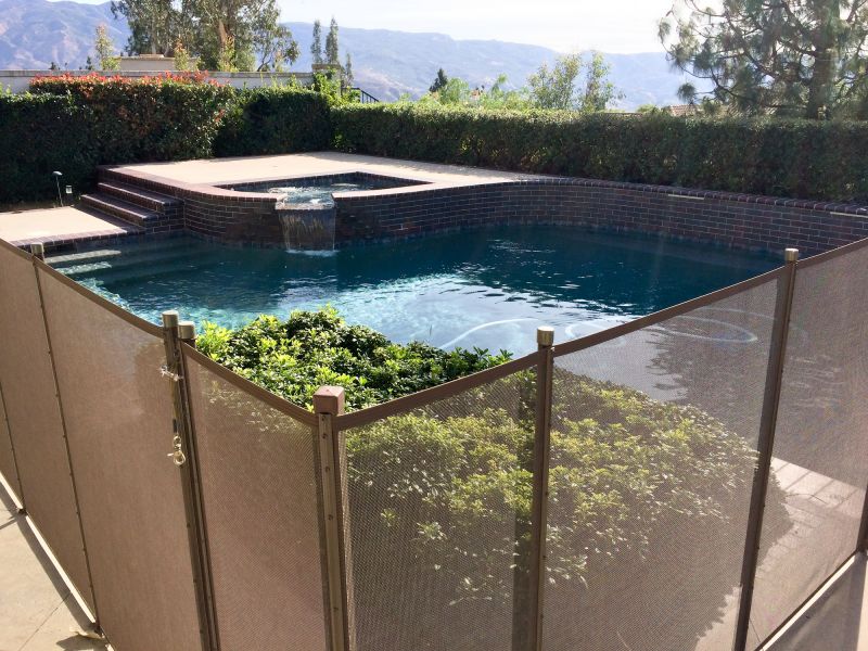 Mesh Pool Fence Installed