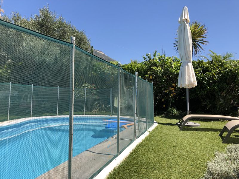 Pool with Mesh Barrier