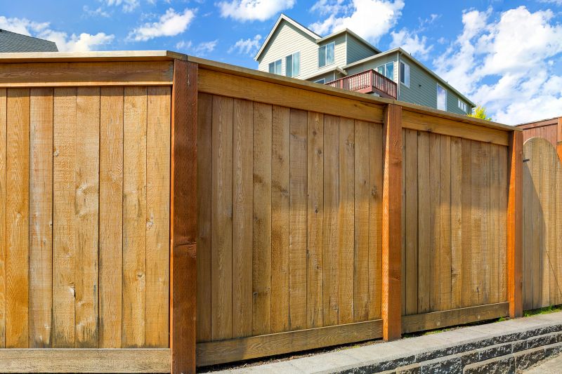 Wood Slat Fence Installation